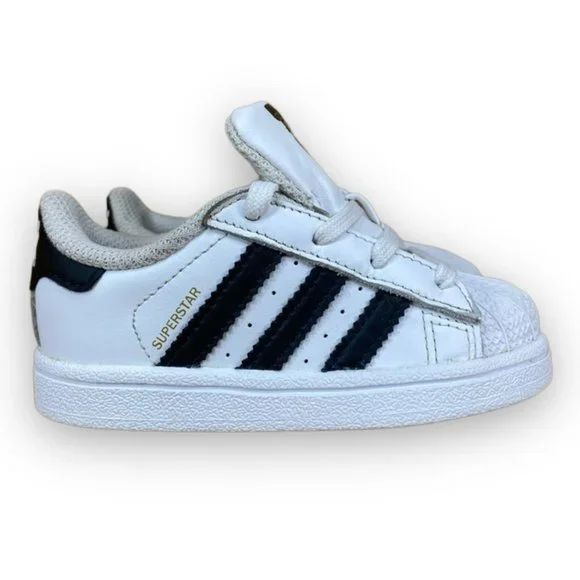 adidas | Shoes | Adidas Originals Superstar Sneakers Bb976 Lace Up White  Black Toddler 55 | Poshmark